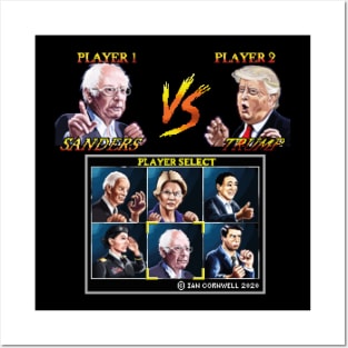 Election 2020 Street Fighter - Bernie Sanders VS Trump Posters and Art